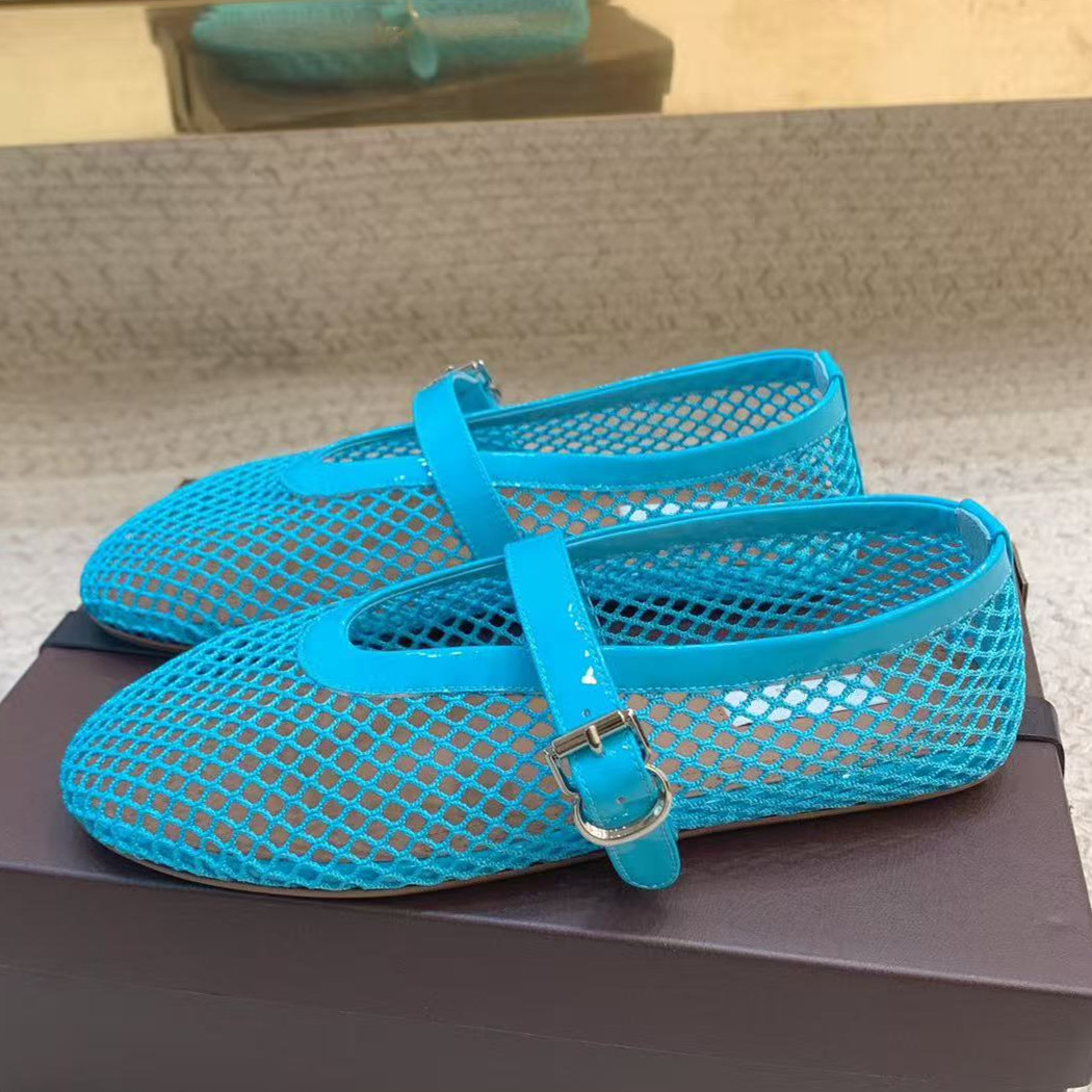 레저 낚시망 디자인의 플랫 발레 슈즈, 천연 가죽 소재 - Fishing Net 리뷰 및 가격